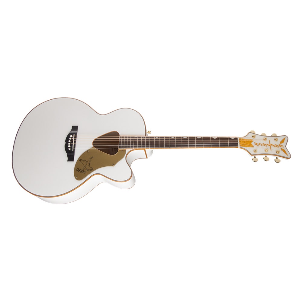 Gretsch G5022CWFE Rancher Falcon Jumbo Acoustic Electric Guitar w/ Case, White