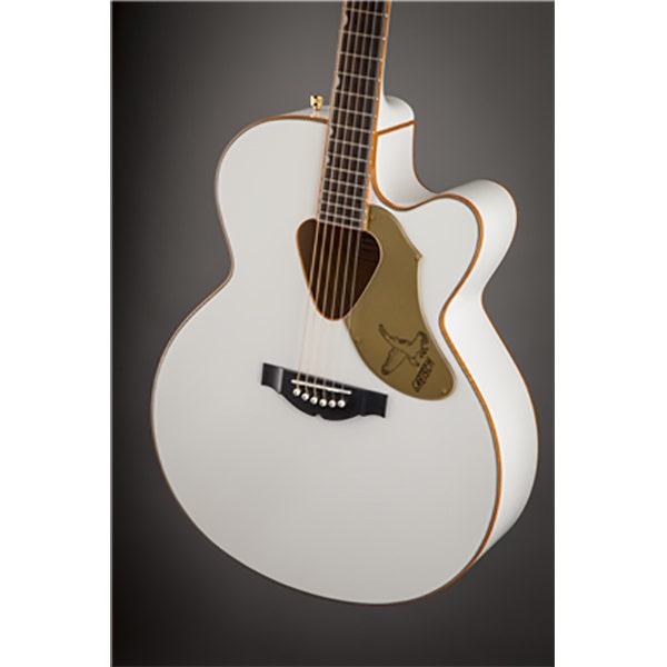 Gretsch G5022CWFE Rancher Falcon Jumbo Acoustic Electric Guitar w/ Case, White