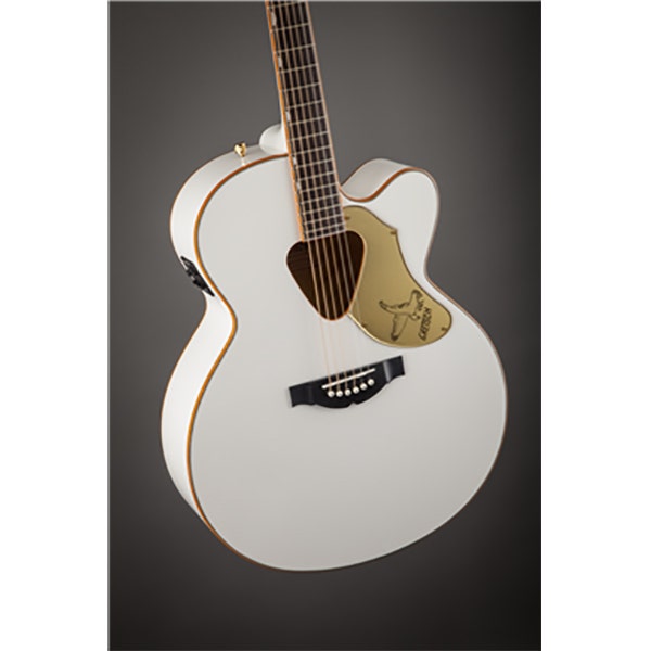 Gretsch G5022CWFE Rancher Falcon Jumbo Acoustic Electric Guitar w/ Case, White