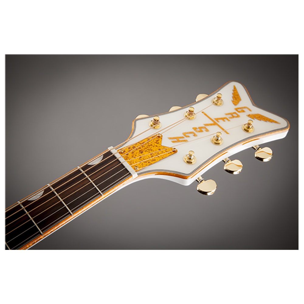 Gretsch G5022CWFE Rancher Falcon Jumbo Acoustic Electric Guitar w/ Case, White
