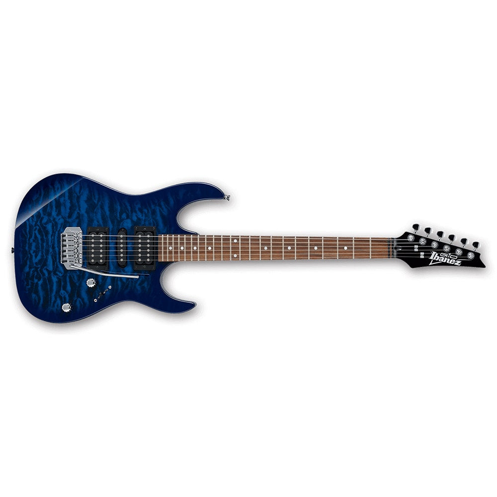 Ibanez GRX70QA TBB Gio RX70 Electric Guitar, Quilted Maple Art Grain - Trans Blue Burst (B-STOCK)