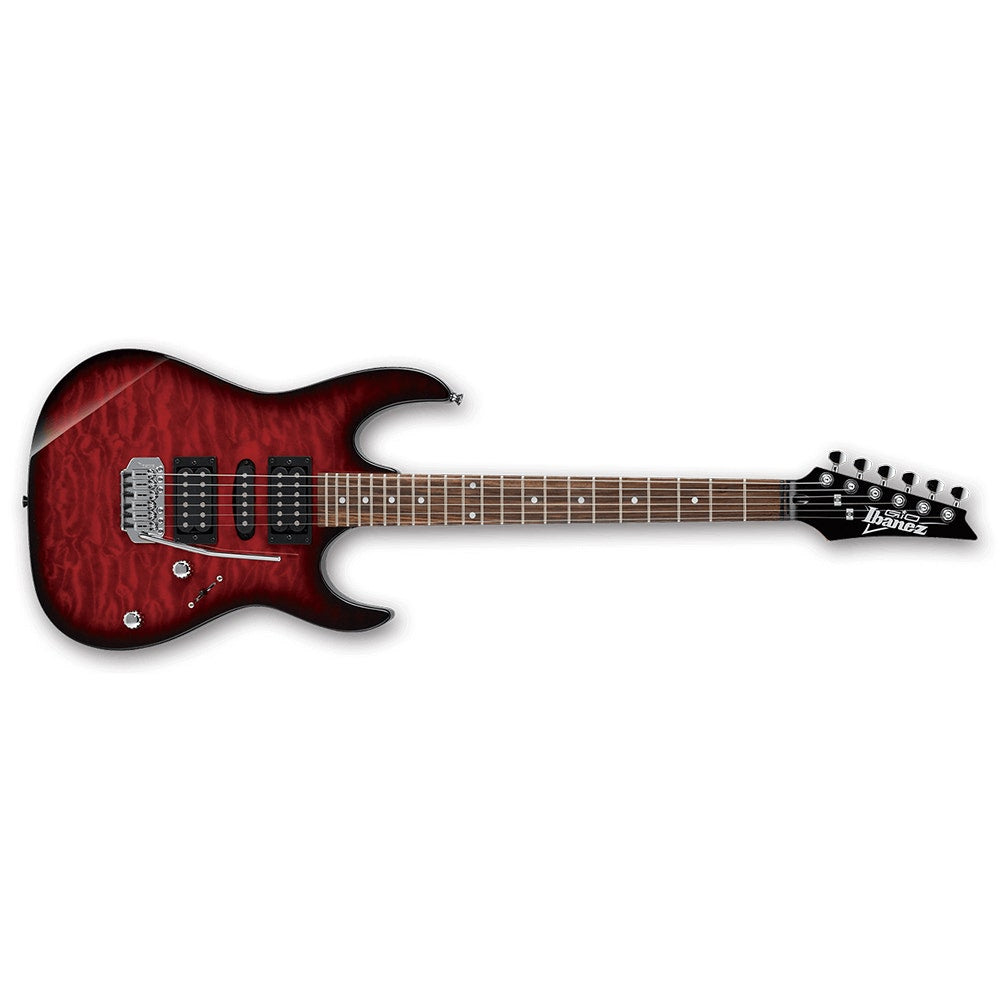 Ibanez GRX70QA TRB Gio RX70 Electric Guitar, Quilted Maple Art Grain - Trans Red Burst (B-STOCK)