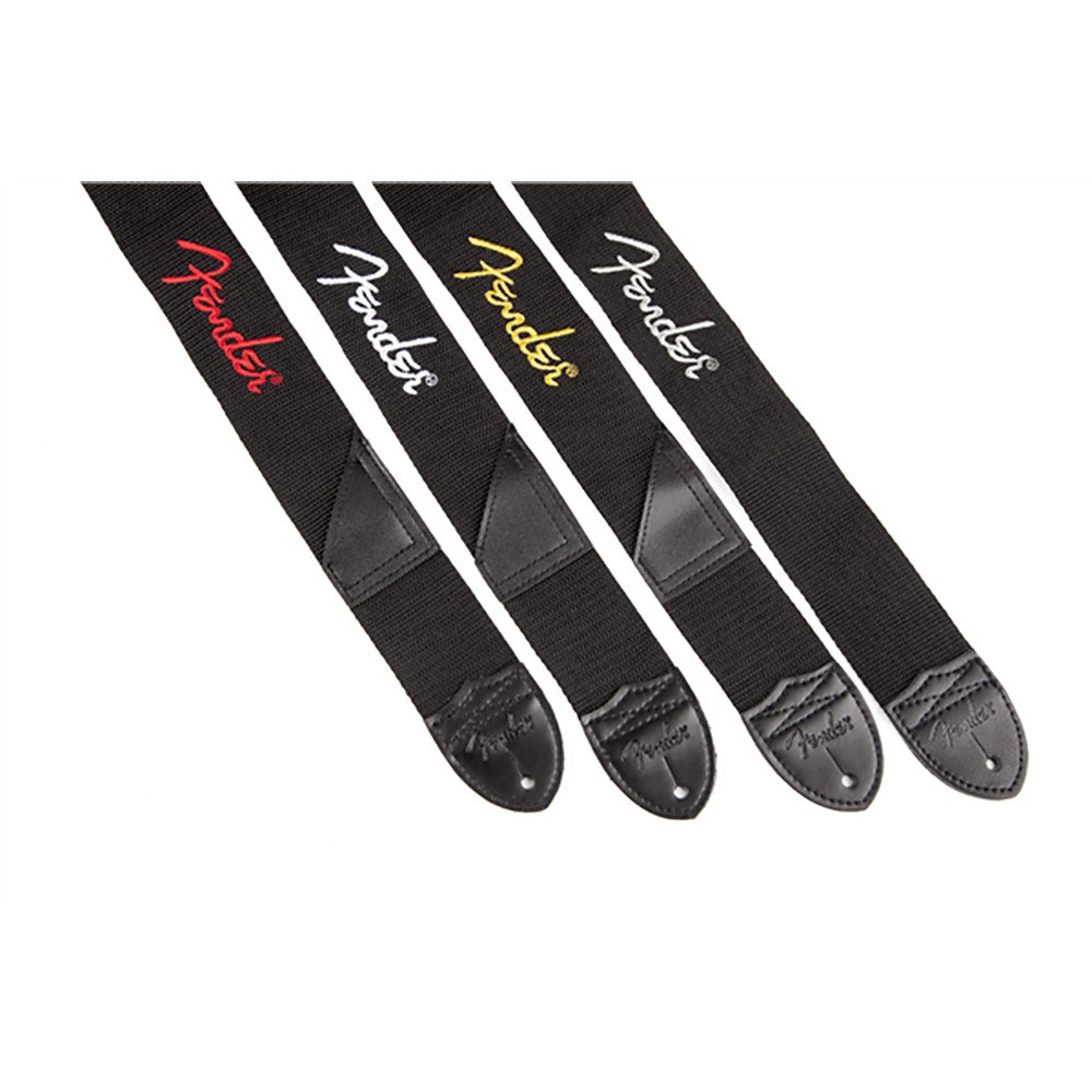 Fender 2" Poly Guitar Strap, Black/White