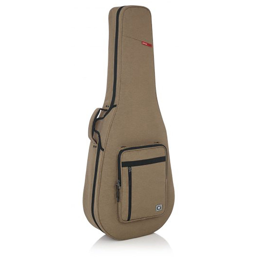 Gator Cases GTR-DREAD12-TAN Transit Series Lightweight Dreadnought Guitar Case, Tan