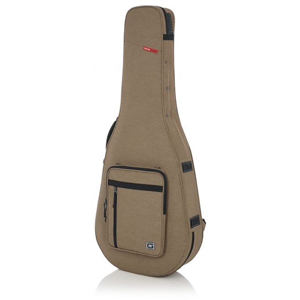 Gator Cases GTR-DREAD12-TAN Transit Series Lightweight Dreadnought Guitar Case, Tan