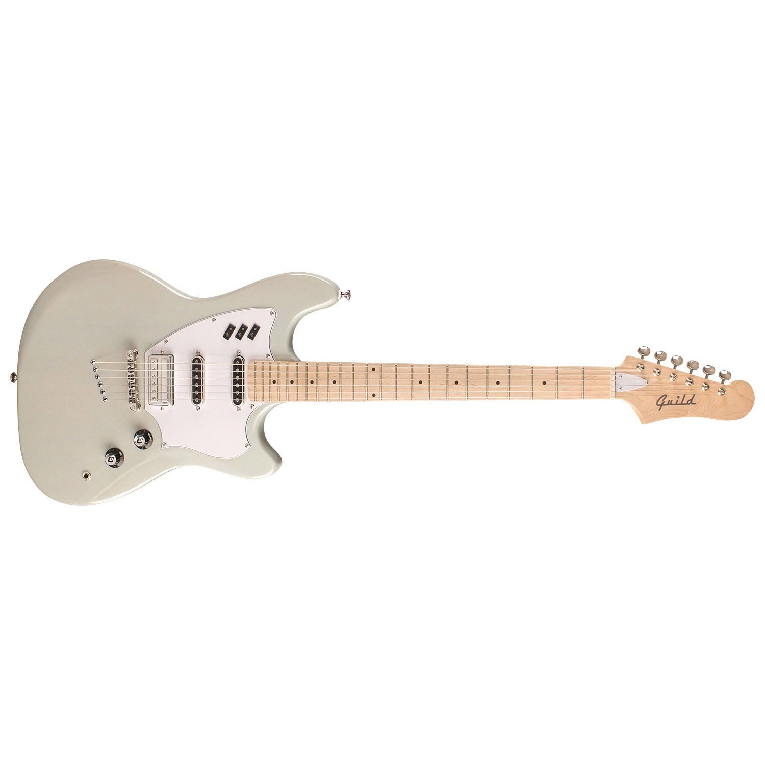 Guild Surfliner Solid Body Electric Guitar, Maple Fretboard, White Sage