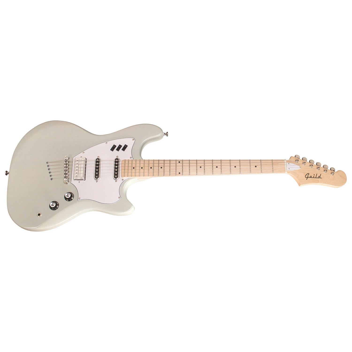 Guild Surfliner Solid Body Electric Guitar, Maple Fretboard, White Sage