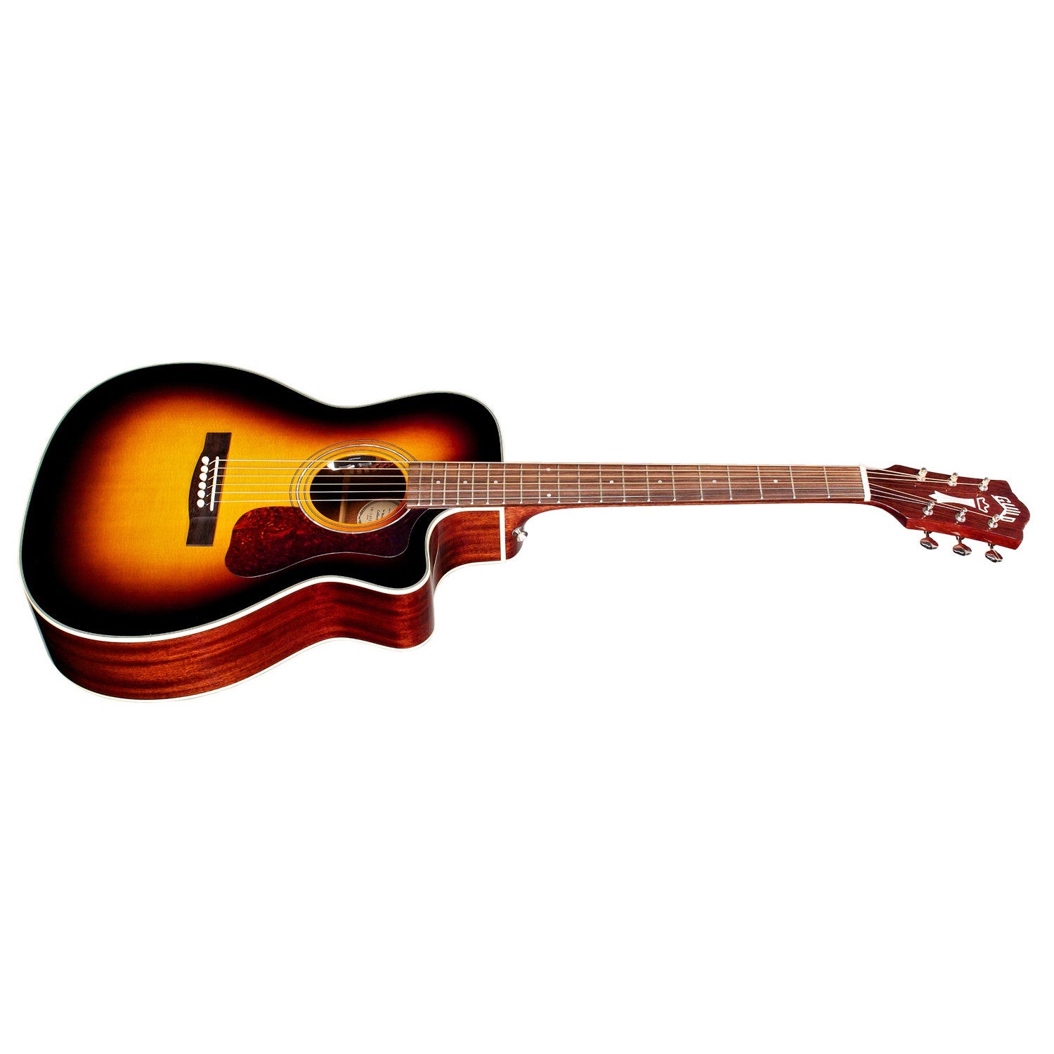 Guild OM-140CE Acoustic Electric Guitar, Solid Sitka Spruce Top, Antique Burst