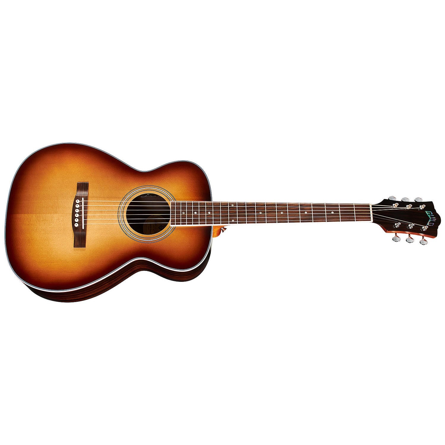 Guild Westerly Collection M-260E Deluxe M Concert Acoustic-Electric Guitar, Edge Burst