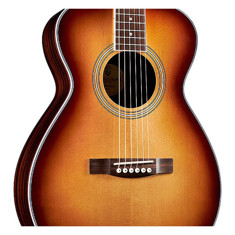 Guild Westerly Collection M-260E Deluxe M Concert Acoustic-Electric Guitar, Edge Burst
