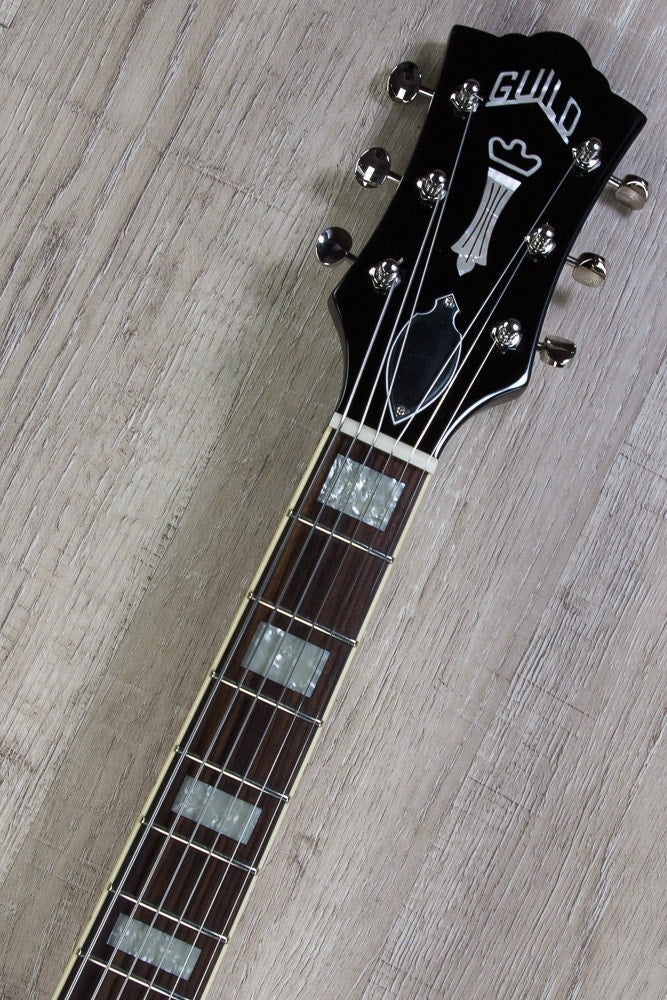 Guild A-150 Savoy Hollowbody Archtop Electric Guitar with Hardshell Case - Antique Sunburst (Open Box)