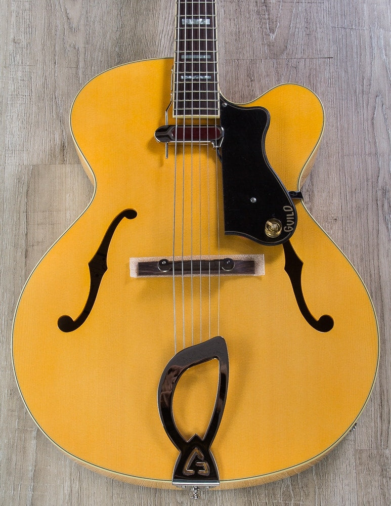 Guild A-150 Savoy Hollowbody Archtop Electric Guitar with Hardshell Case - Blonde (Open Box)