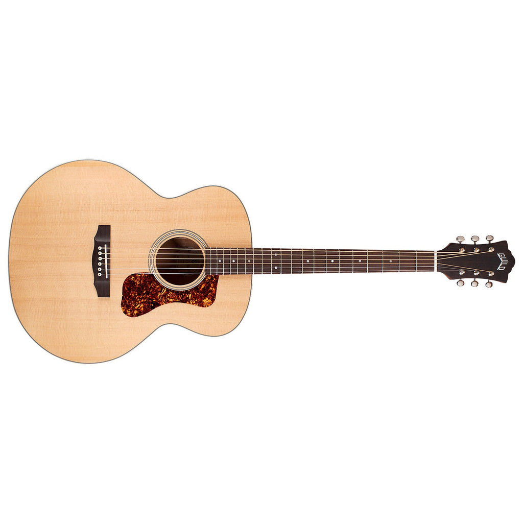 Guild BT-240E Baritone 200 Series Archback Solid Top Jumbo Acoustic Electric Guitar, Natural Satin