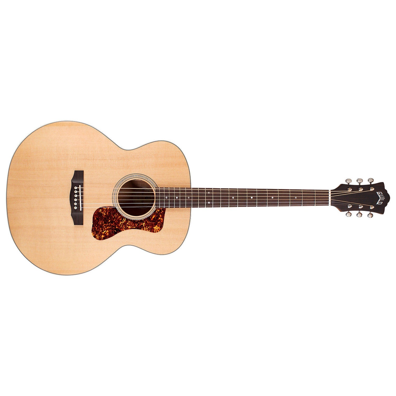 Guild BT-240E Baritone 200 Series Archback Solid Top Jumbo Acoustic Electric Guitar, Natural Satin