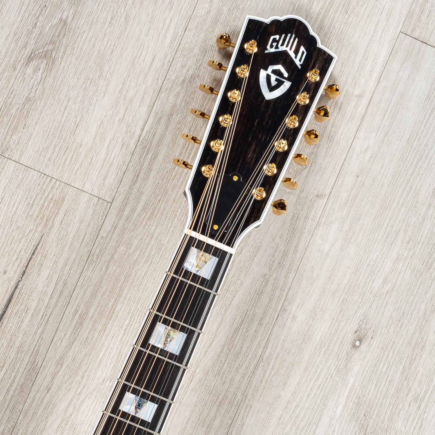 Guild F-512E Maple Jumbo Acoustic-Electric 12-String Guitar, Antique Burst