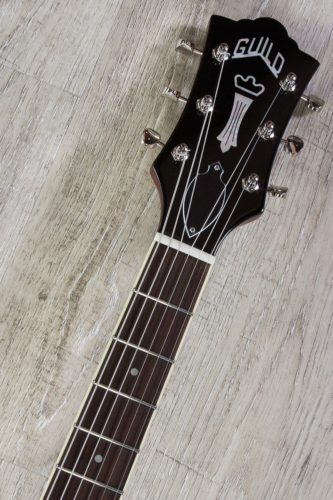 Guild Starfire IV Semi-Hollow Electric Guitar, Rosewood Fingerboard, Hardshell Case - Cherry Red (Open Box)