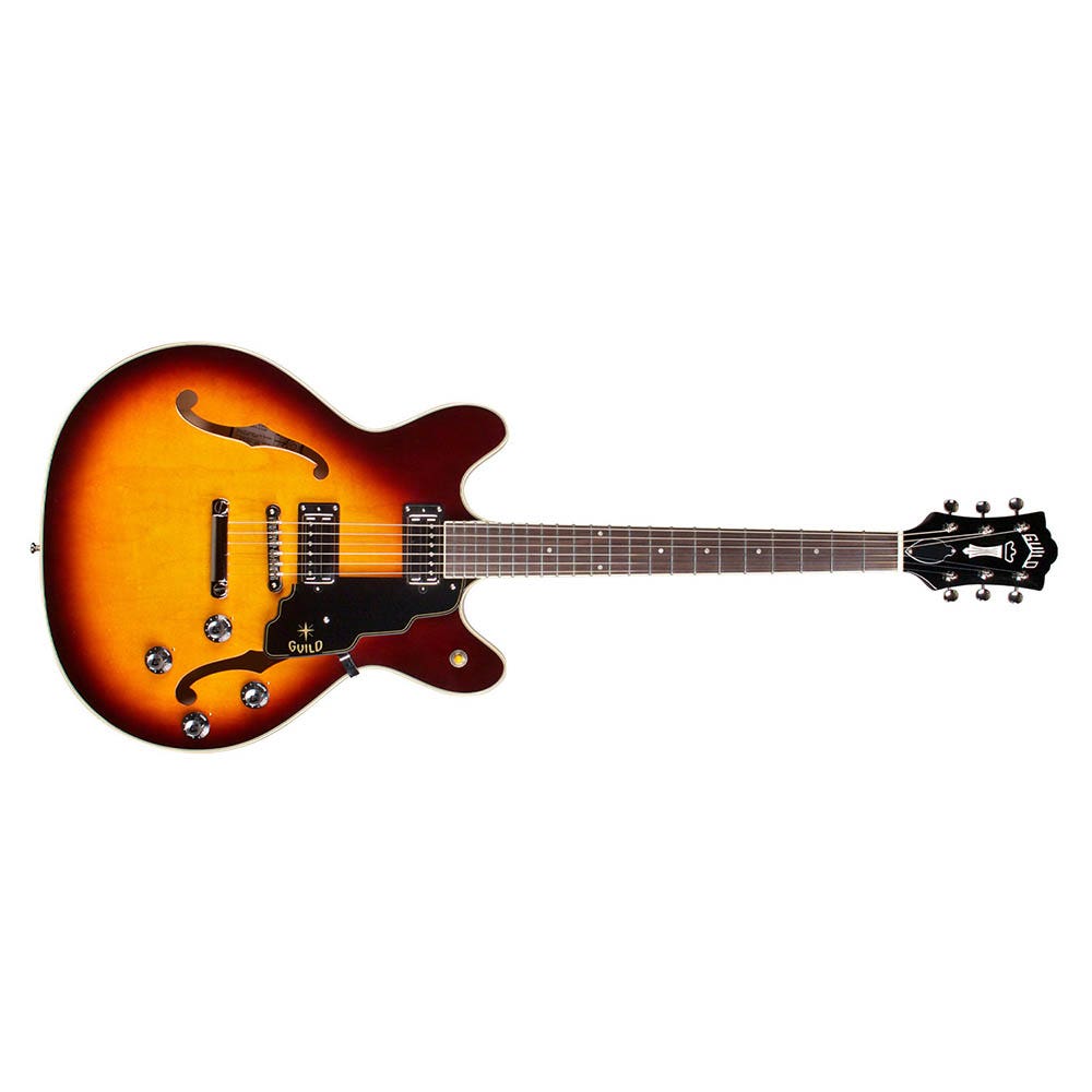 Guild Starfire IV ST Semi-Hollow Electric Guitar with Hard Case - Vintage Sunburst