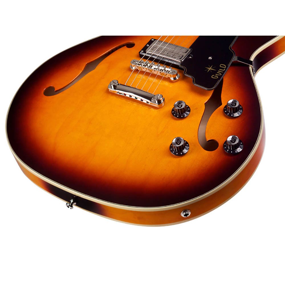 Guild Starfire IV ST Semi-Hollow Electric Guitar with Hard Case - Vintage Sunburst