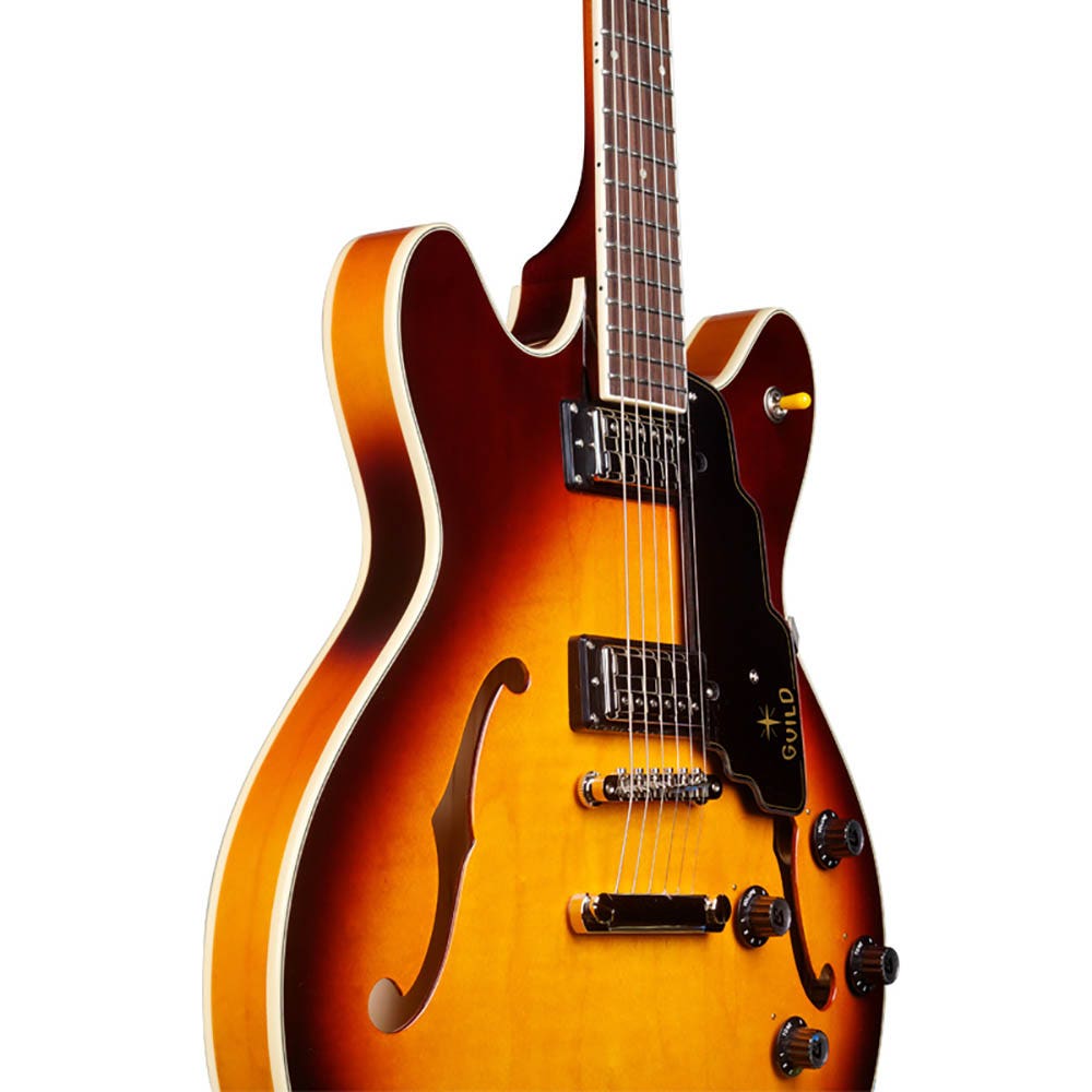 Guild Starfire IV ST Semi-Hollow Electric Guitar with Hard Case - Vintage Sunburst