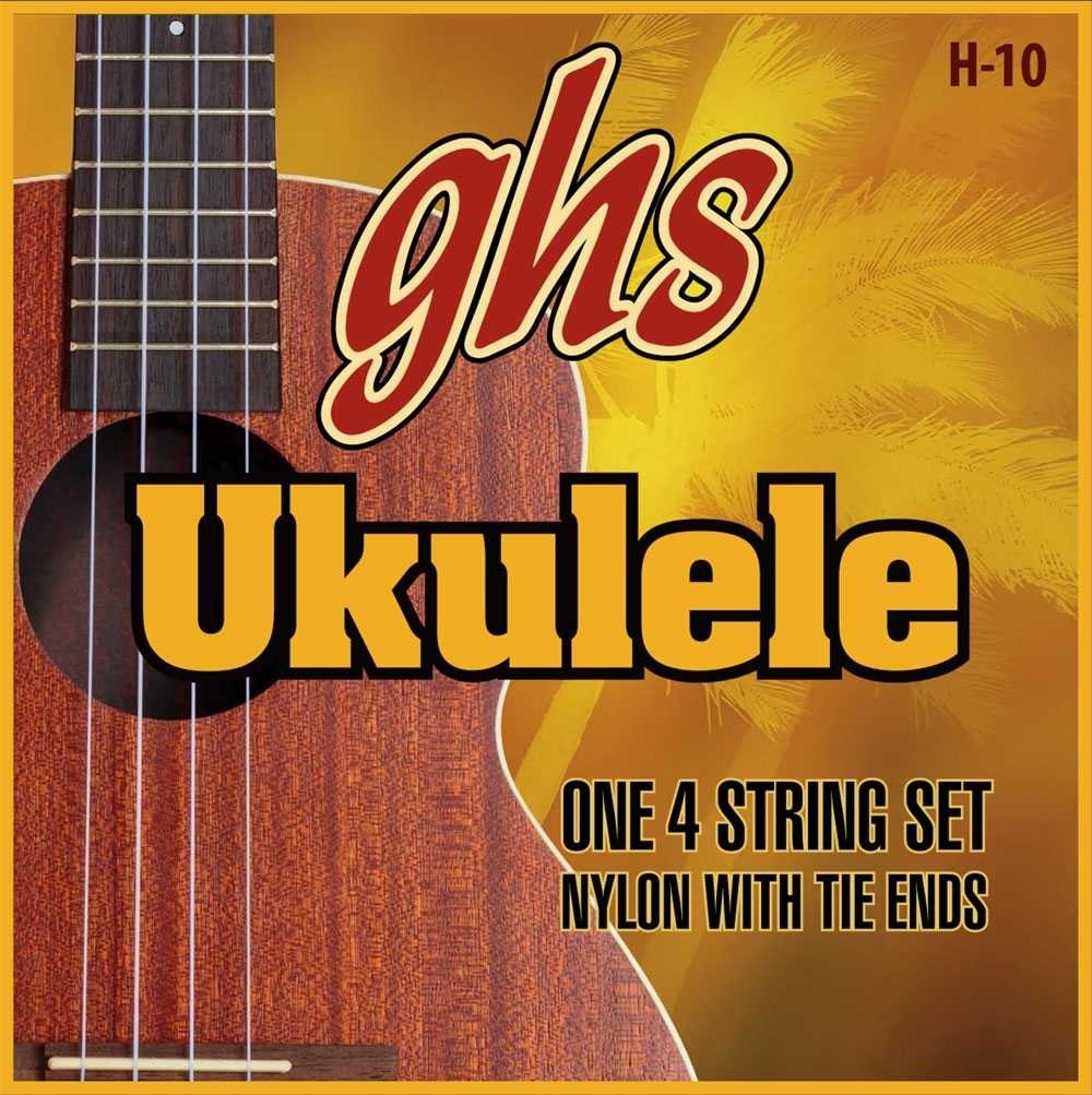 GHS H-10 Nylon Ukulele Strings, Soprano/Concert, Black Nylon
