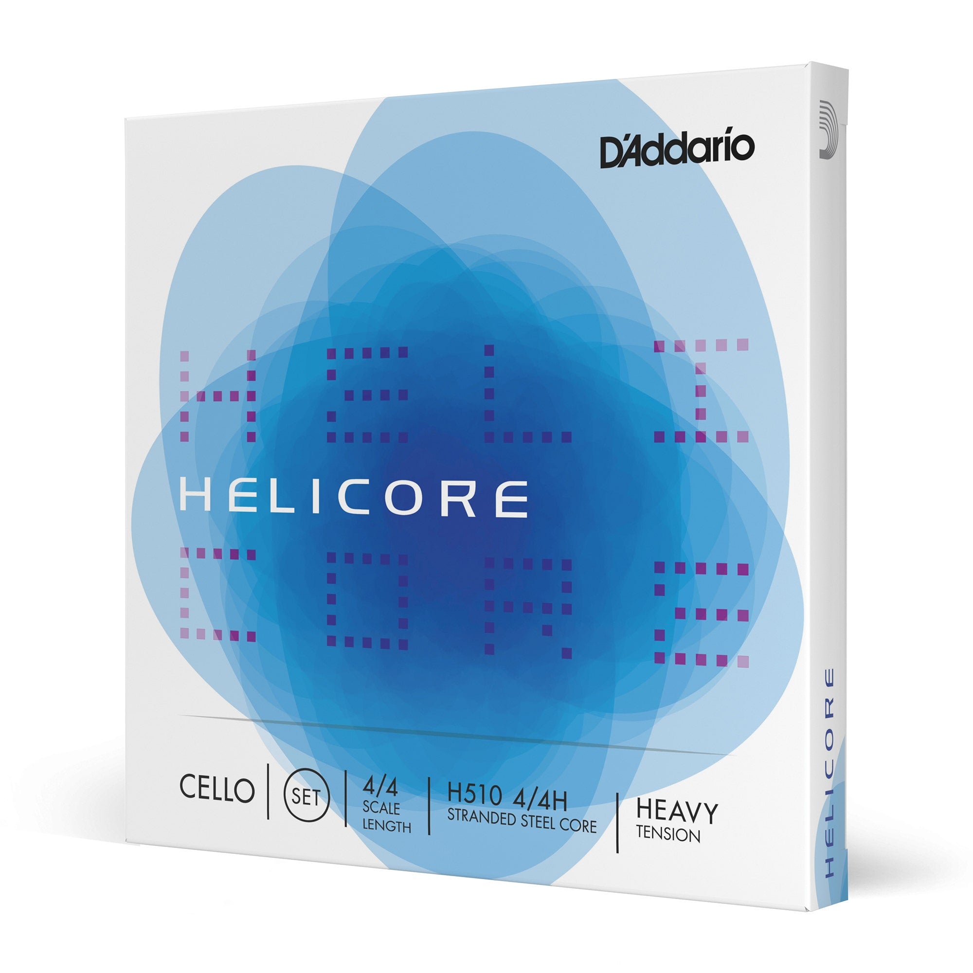 D'Addario H510 4/4H Helicore Cello String Set, 4/4 Scale, Heavy Tension