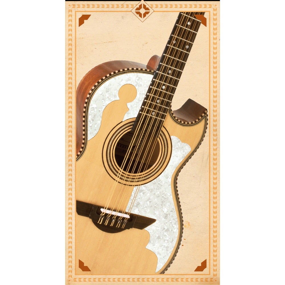 H. Jimenez LBQ4 El Patron Acoustic Bajo Quinto Guitar Mahogany Back and Sides with Gig Bag