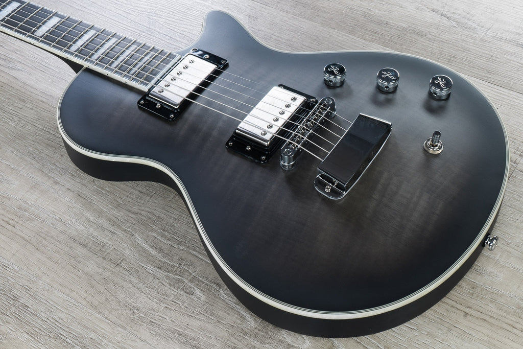 Hagstrom Ultra Max Electric Guitar, Resinator Fingerboard, Cosmic Black Burst Satin (B-STOCK)