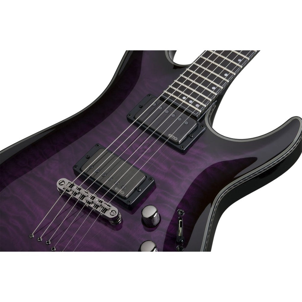 Schecter Hellraiser Hybrid C-1 Electric Guitar - Trans Purple Burst