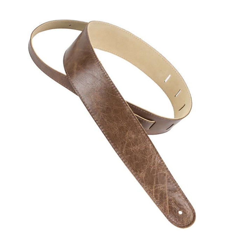 Henry Heller HCAP25-VBN 2.5" Width Capri Leather Guitar Strap, Vintage Brown