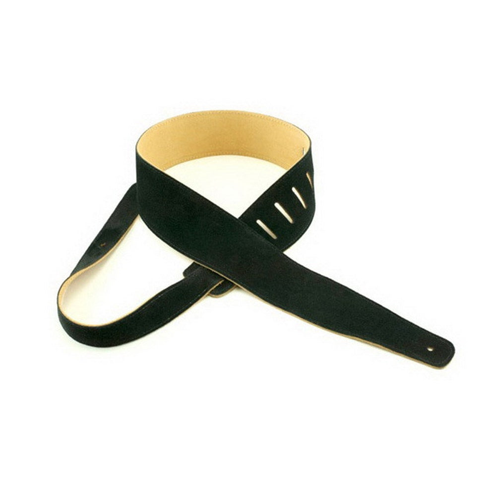 Henry Heller HCS25-BLK 2.5" Luxe Soft Capri Suede Guitar Strap - Black