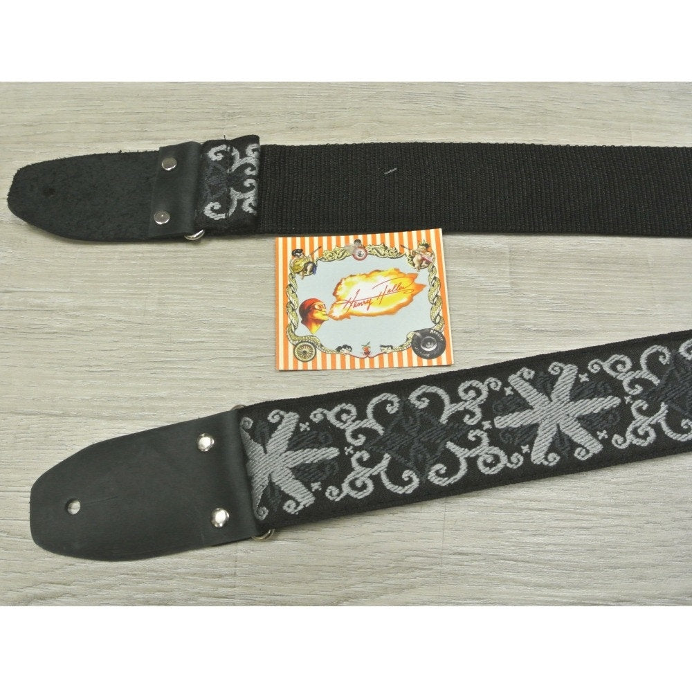 Henry Heller HJQ2-43 2" Woven Jacquard Guitar Strap - Silver Spinner