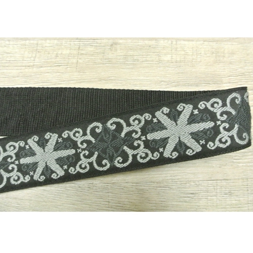 Henry Heller HJQ2-43 2" Woven Jacquard Guitar Strap - Silver Spinner