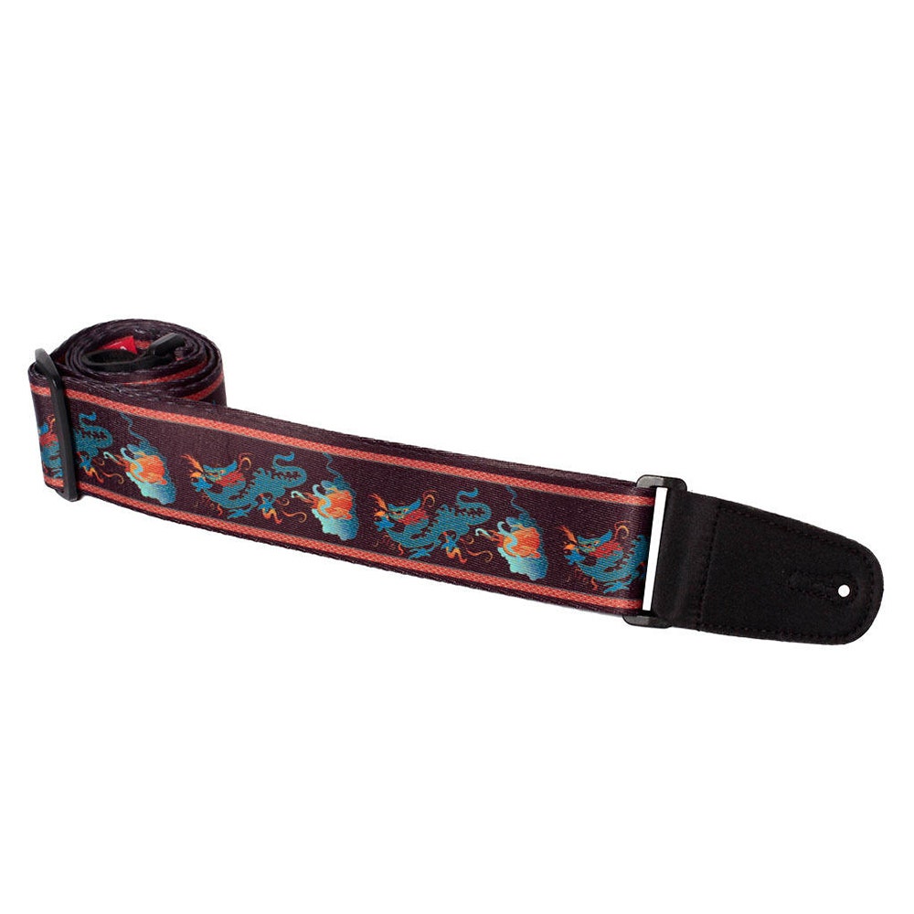 Henry Heller HSUB2-22 2" Sublimation Printed Polyester Guitar Strap - Dragons Blue