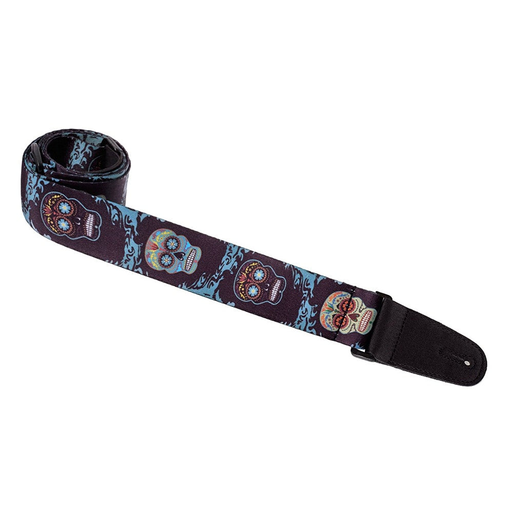 Henry Heller HSUB2-38 2" Sublimation Printed Polyester Guitar Strap - Sugar Skulls