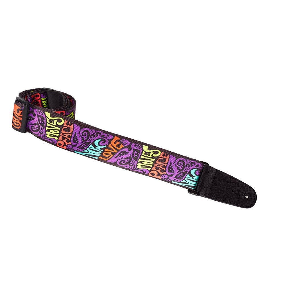 Henry Heller HSUB2-40 2" Sublimation Printed Polyester Guitar Strap - Love Moves Peace