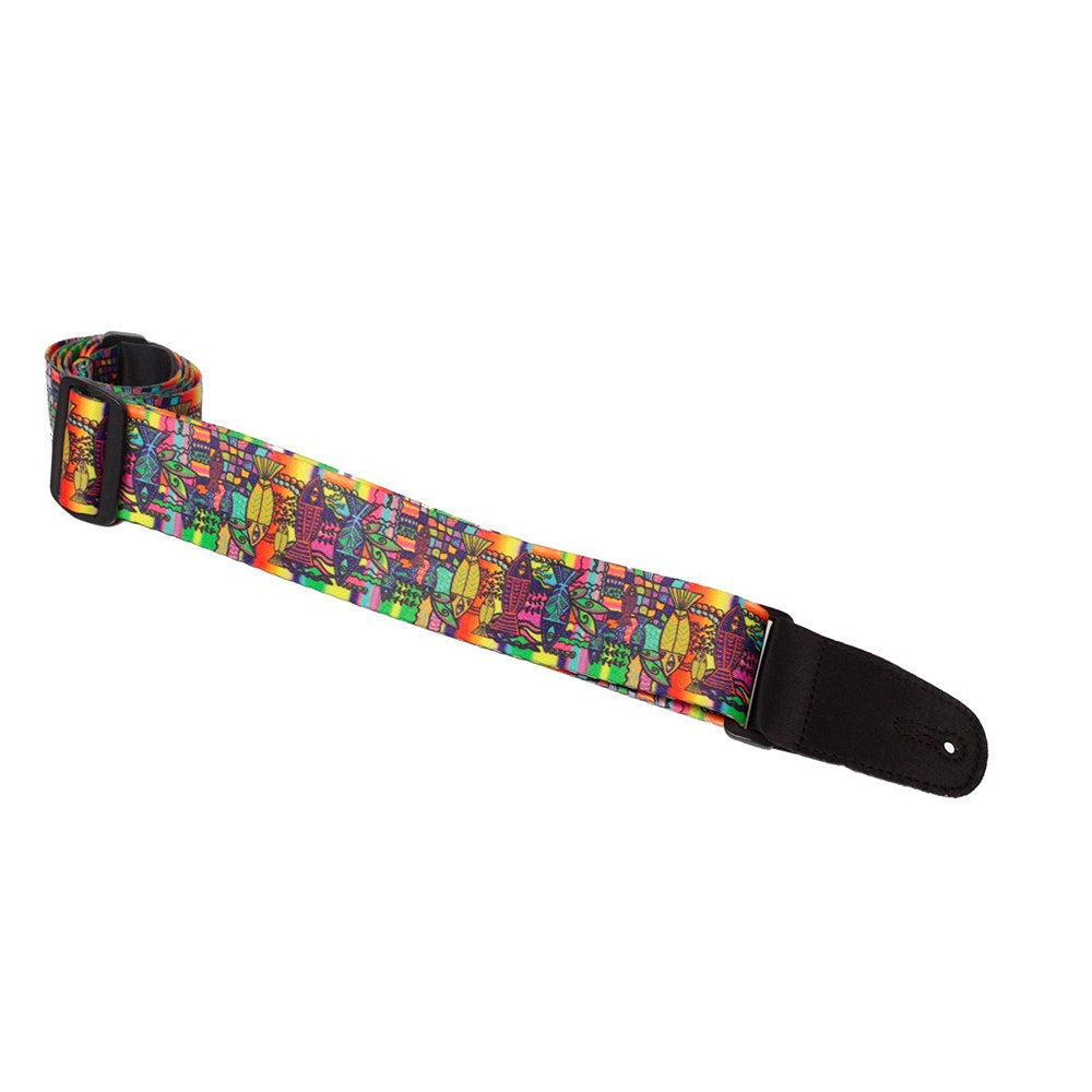 Henry Heller HSUB2-41 2" Sublimation Printed Polyester Guitar Strap - Trippy Fish