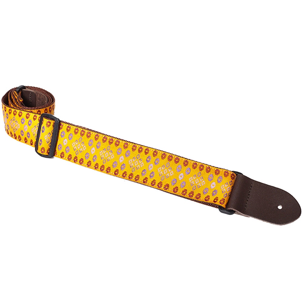 Henry Heller HV-09 Vintage Guitar Strap - Yellow Red