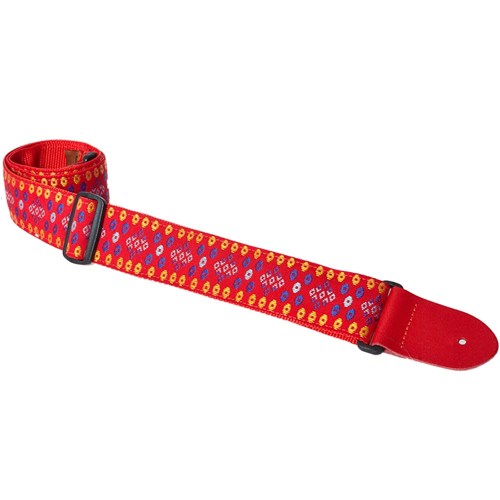 Henry Heller HV-10 Vintage Guitar Strap - Red Yellow Blue