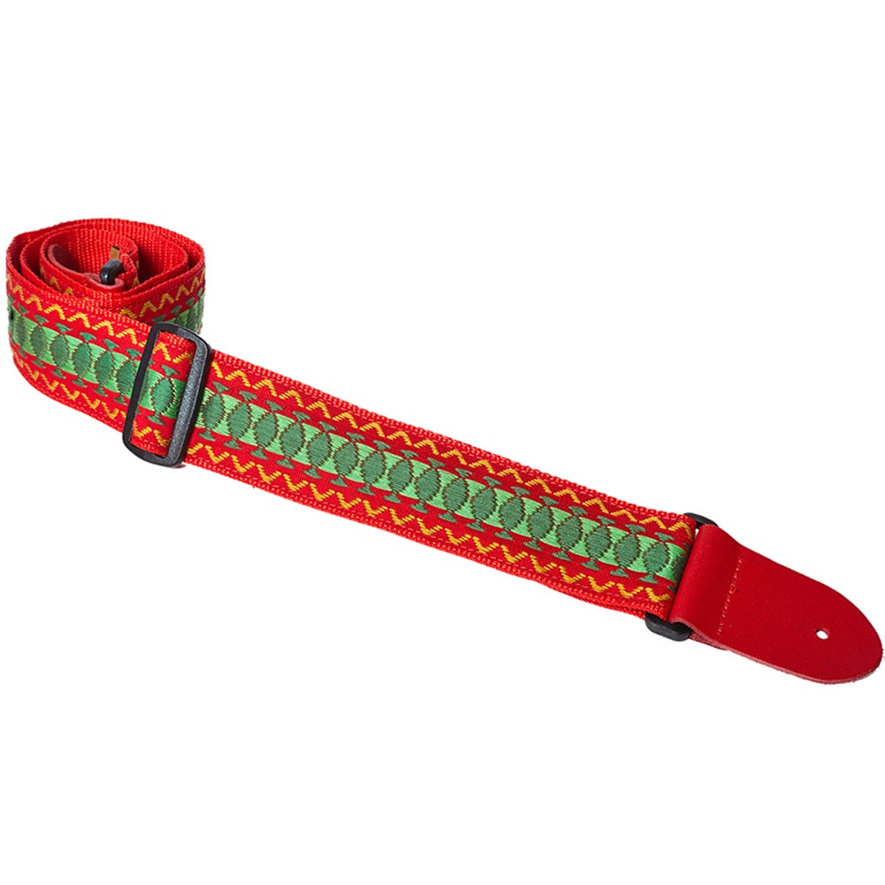 Henry Heller HV-11 Vintage Guitar Strap - Red Green