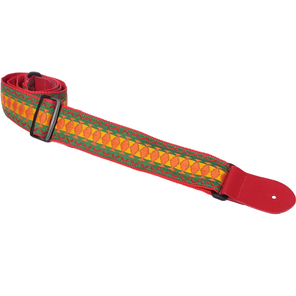 Henry Heller HV-12 Vintage Guitar Strap - Red Yellow Green