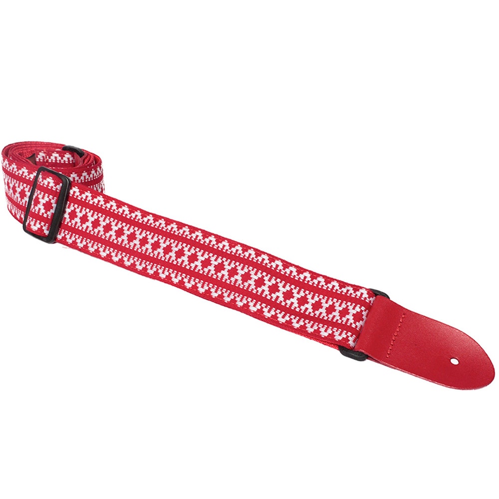 Henry Heller HV-17 Vintage Guitar Strap - Red White
