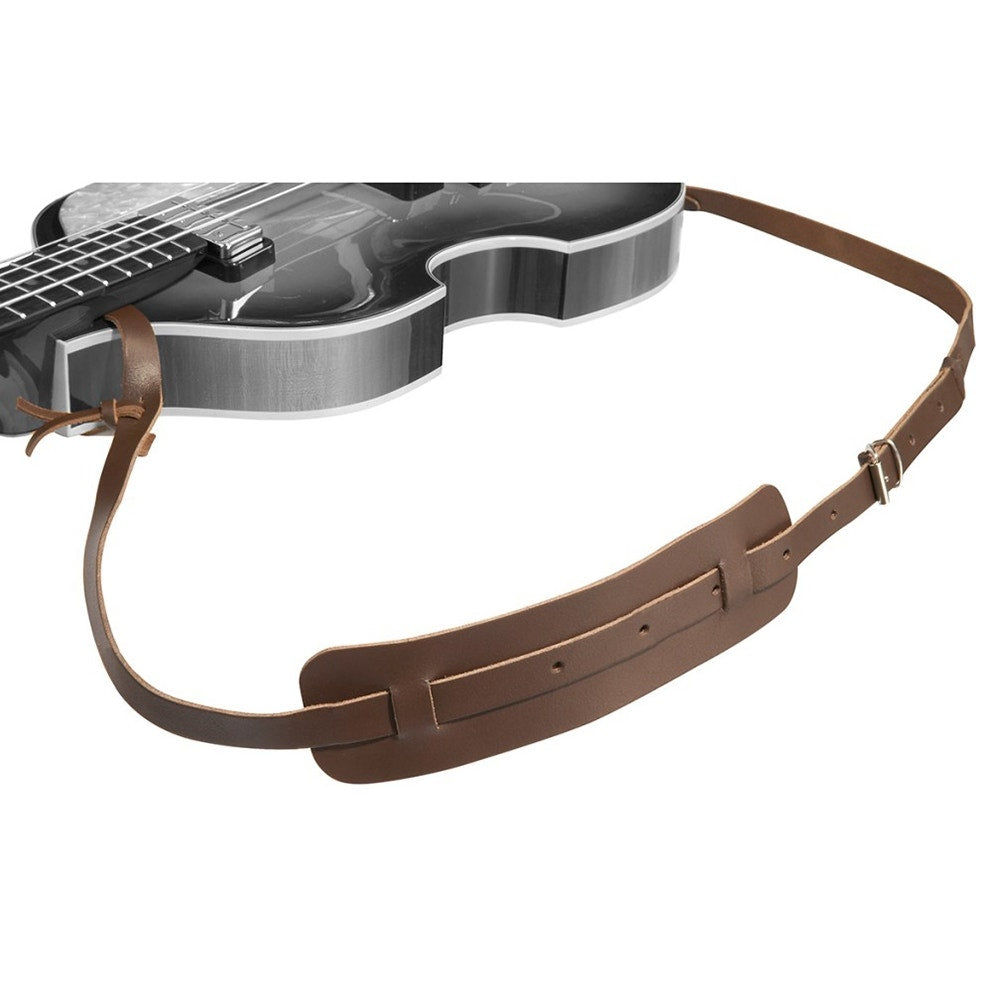 Hofner H65/50 Dark Brown Leather Strap for Bass Guitar