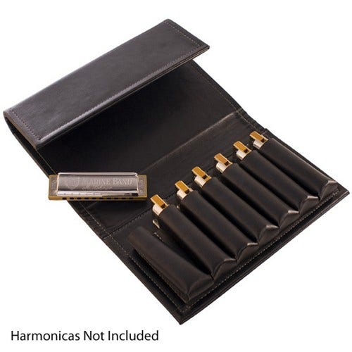 Hohner 7PHC Tri-Fold Design Leatherette 7-Harmonica Gig Case