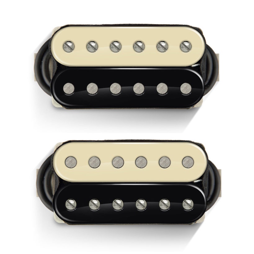 Bare Knuckle Holydiver Humbucker Guitar Pickup Set, Standard Spacing, Reverse Zebra Open Coils
