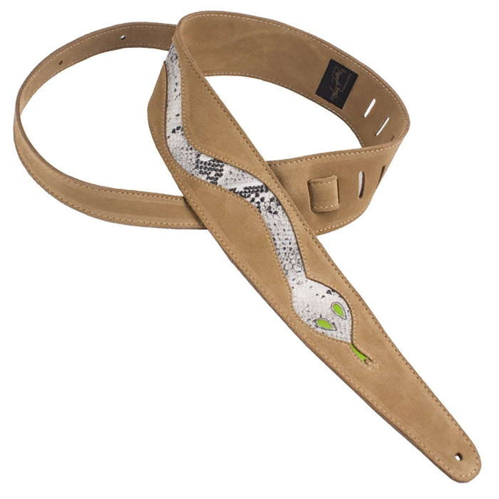 Henry Heller HPCS-03 Sand Suede Guitar Strap with Boa Snake Cut Out