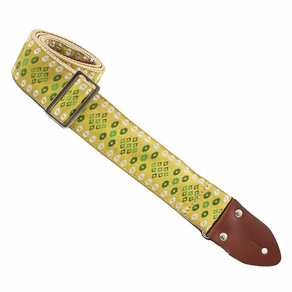 Henry Heller HVDX-31 Vintage Deluxe Reissue 2" Guitar Strap - Diamonds and Flowers
