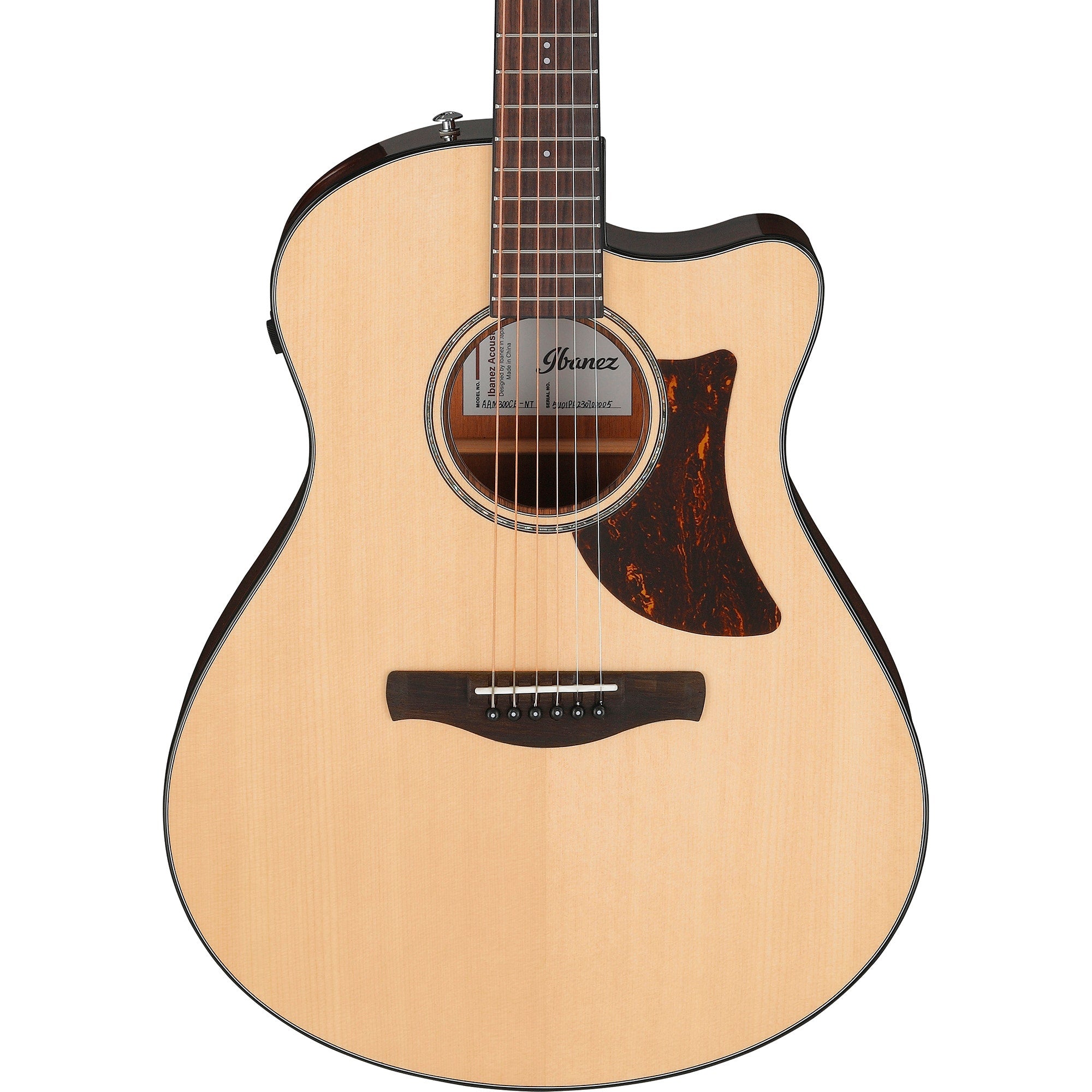 Ibanez AAM300CE Advanced Auditorium Acoustic-Electric Guitar, Rosewood Fretboard, Natural High Gloss