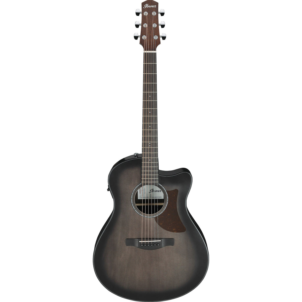 Ibanez AAM70CE Advanced Auditorium Cutaway Acoustic-Electric Guitar, Transparent Charcoal Burst