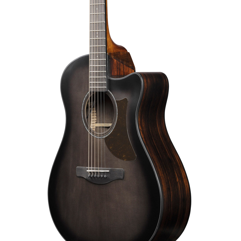 Ibanez AAM70CE Advanced Auditorium Cutaway Acoustic-Electric Guitar, Transparent Charcoal Burst
