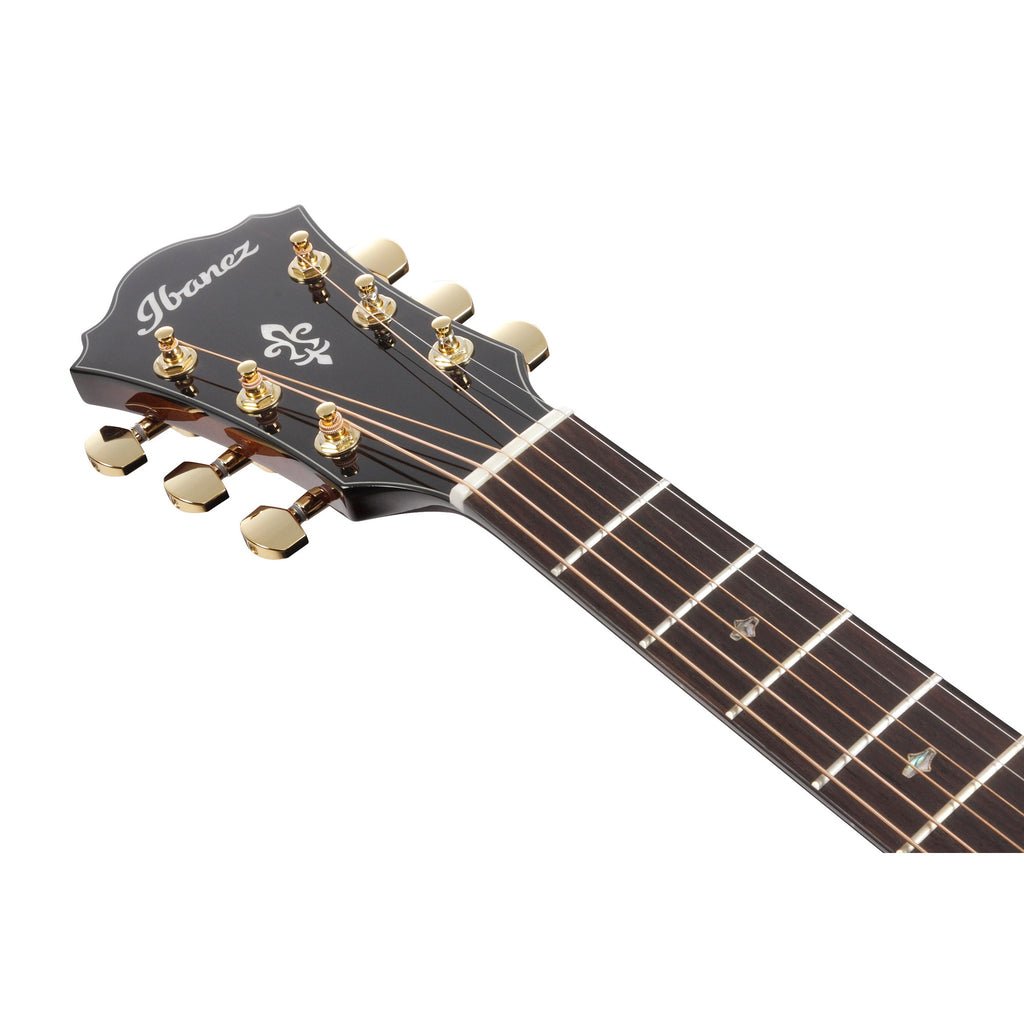 Ibanez AE340FMH AE Acoustic-Electric Guitar, Solid Flamed Okoume Top, Mahogany Sunburst High Gloss